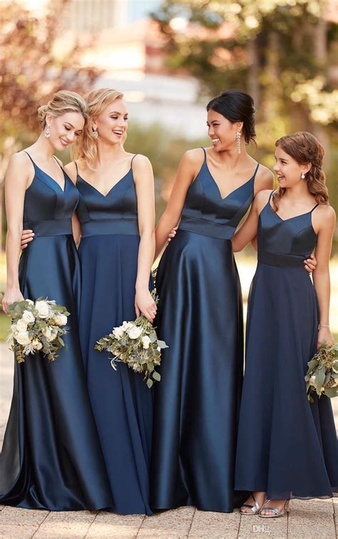 maid of honor dresses navy blue|elegant maid of honor dresses.